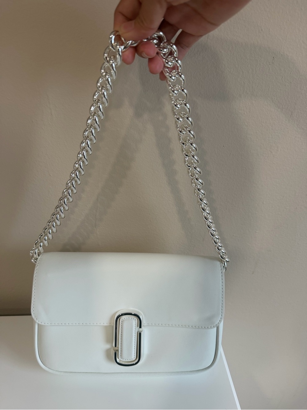 New Marc Jacob’s The J MARC SHOULDER Medium white BAG - Picture 6 of 16